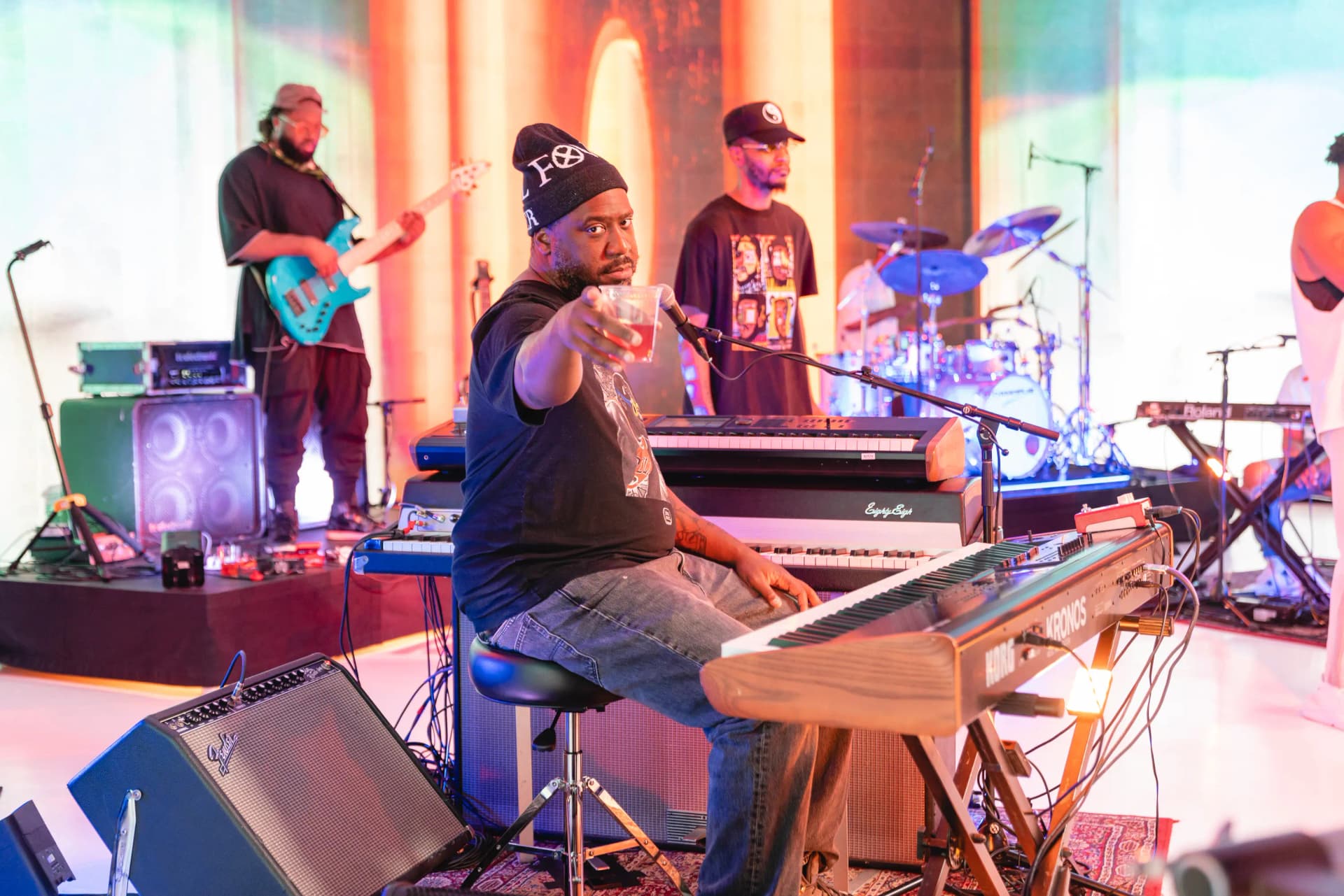 Robert Glasper pointing at the camera